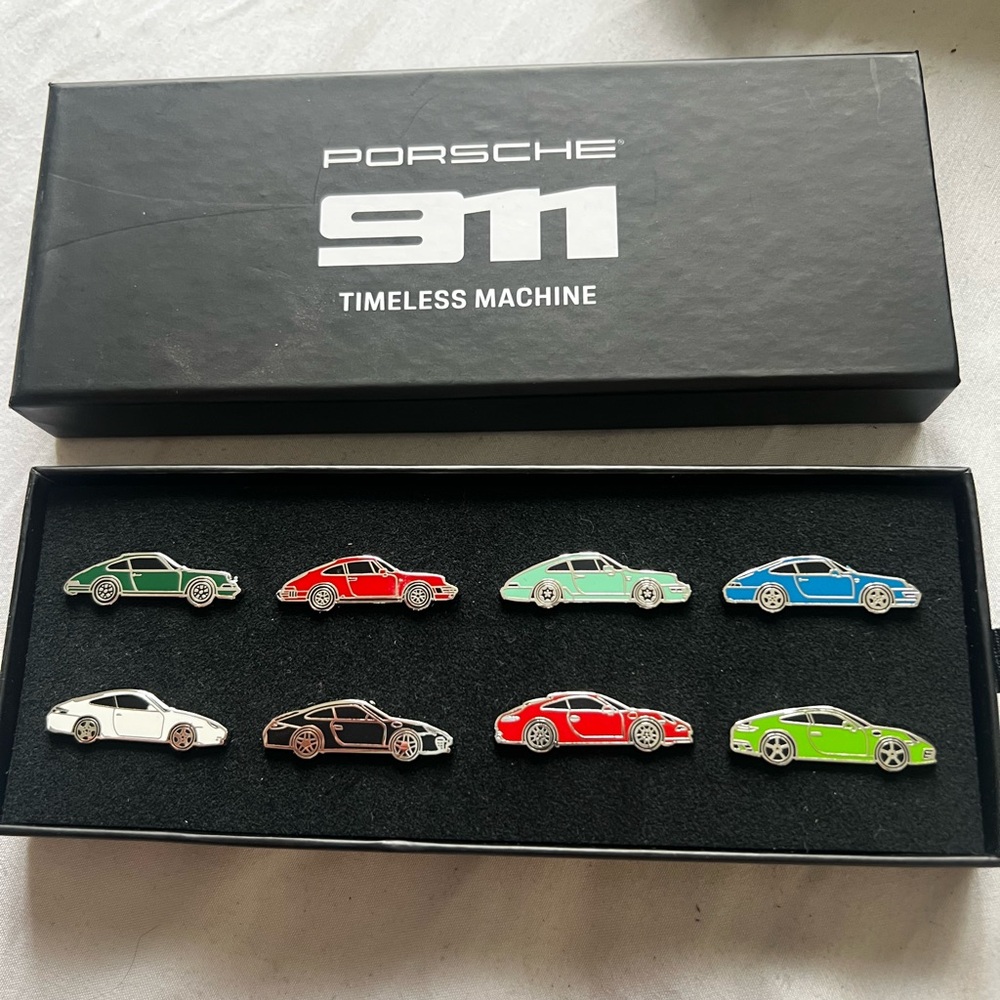 Porsche Design 911 Collector's Pin Set - Red, Green, Blue, White